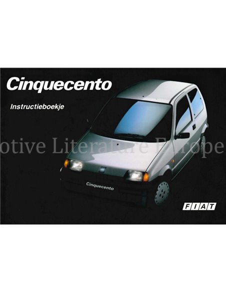 1994 FIAT CINQUECENTO BETRIEBSANLEITUNG NIEDERLÄNDISCH