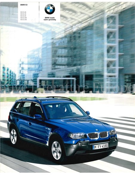2005 BMW X3 PROSPEKT NIEDERLÄNDISCH