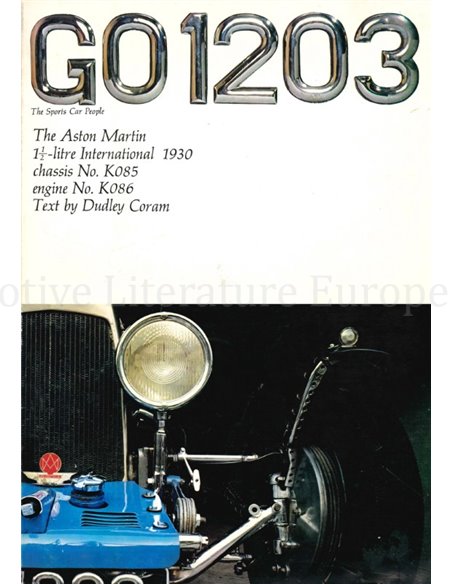 THE ASTON MARTIN 1,5 LTR. INTERNATIONAL 1930, CHASSIS NR. K085, ENGINE K086 (GO1203, THE SPORTSCAR PEOPLE)