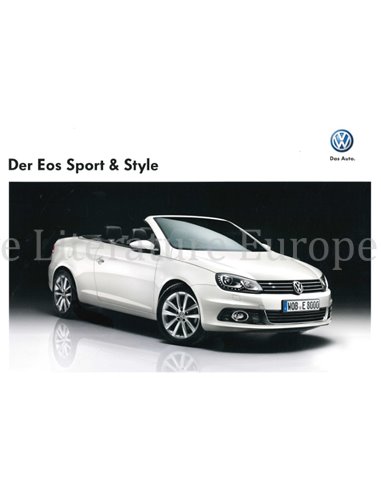 2012 VOLKSWAGEN EOS SPORT & STYLE PROSPEKT DEUTSCH