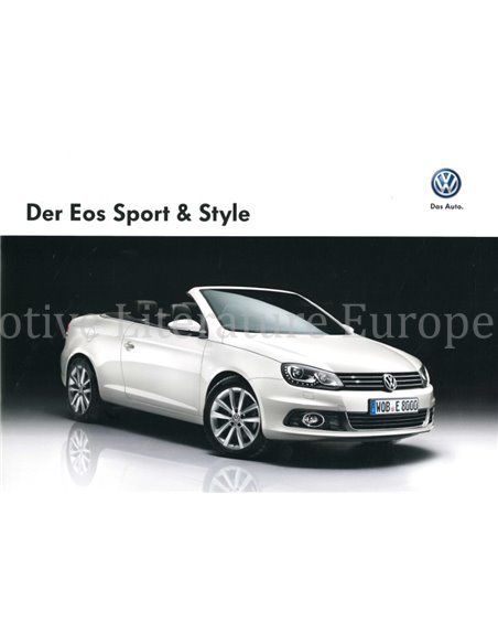 2012 VOLKSWAGEN EOS SPORT & STYLE BROCHURE DUITS