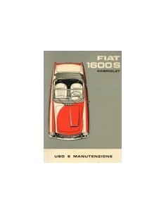 1962 FIAT 1600S CABRIOLET INSTRUCTIEBOEKJE ITALIAANS