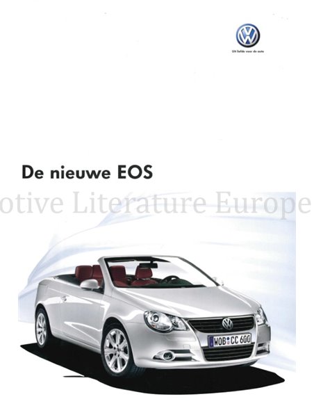 2006 VOLKSWAGEN EOS PROSPEKT NIEDERLÄNDISCH