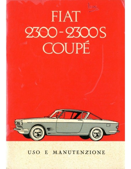 1962 FIAT 2300 COUPE INSTRUCTIEBOEKJE ITALIAANS