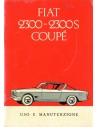 1962 FIAT 2300 COUPE INSTRUCTIEBOEKJE ITALIAANS