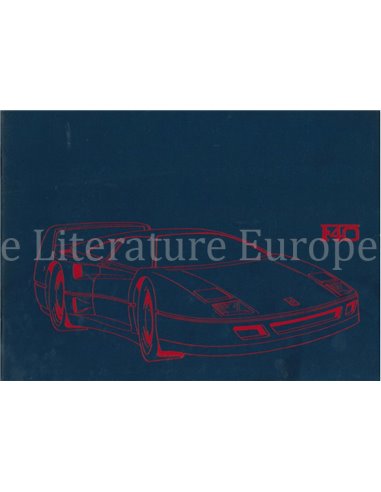 1987 FERRARI F40 PERSMAP FRANS 475/87