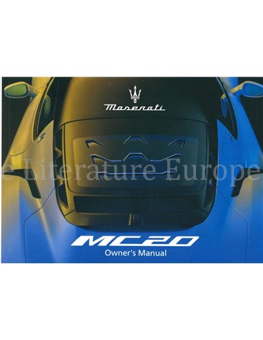 2021 MASERATI MC20 BETRIEBSANLEITUNG ENGLISCH 