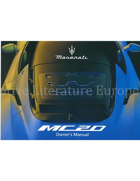 2021 MASERATI MC20 BETRIEBSANLEITUNG ENGLISCH 