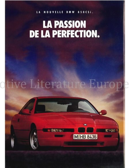 1992 BMW 8 SERIES BROCHURE FRENCH