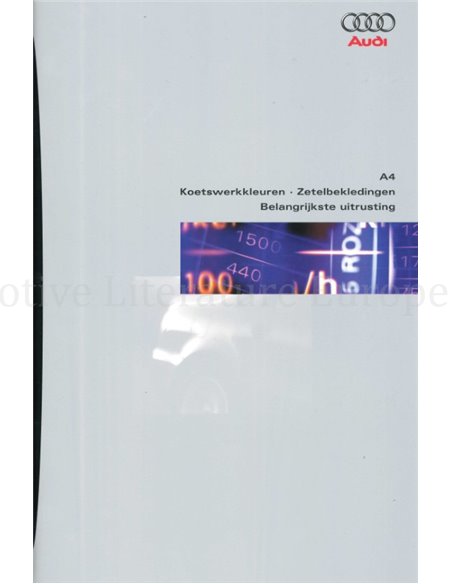 1998 AUDI A4 BROCHURE NEDERLANDS