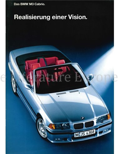 1992 BMW M3 CABRIO PROSPEKT DEUTSCH