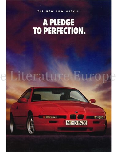 1992 BMW 8 SERIES BROCHURE ENGELS