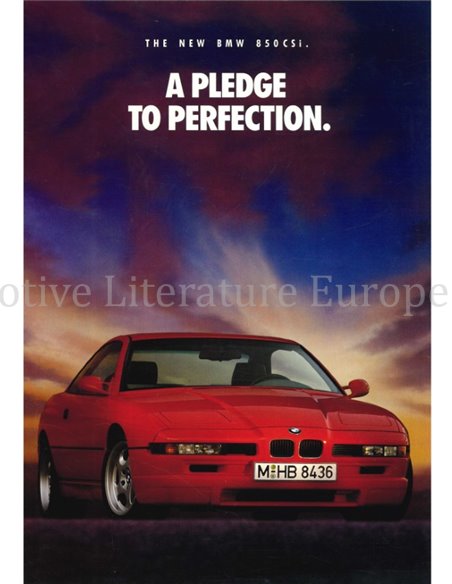 1992 BMW 8 SERIES BROCHURE ENGLISH