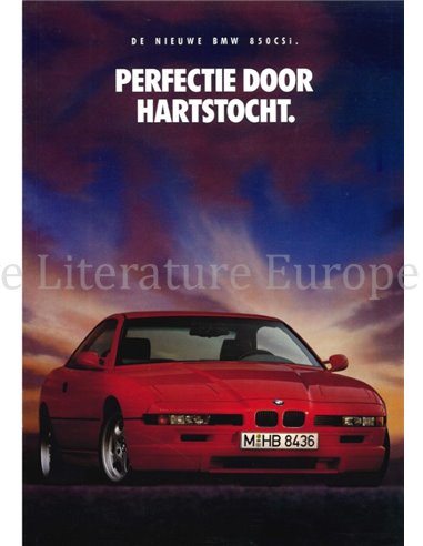 1992 BMW 8 SERIES BROCHURE NEDERLANDS