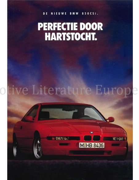 1992 BMW 8 SERIES BROCHURE DUTCH