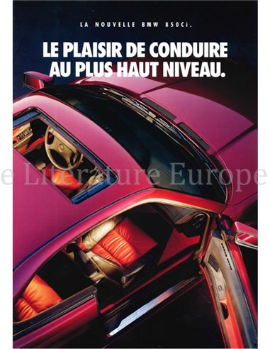 1992 BMW 8 SERIE PROSPEKT FRANZOSISCH