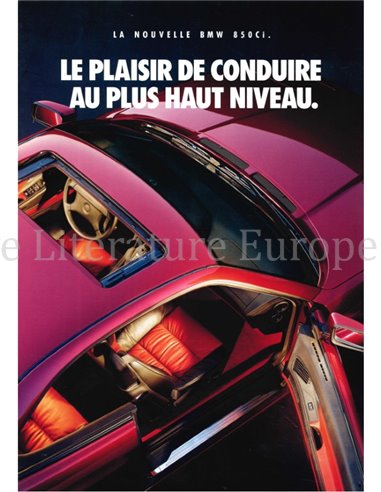 1992 BMW 8 SERIES BROCHURE FRENCH