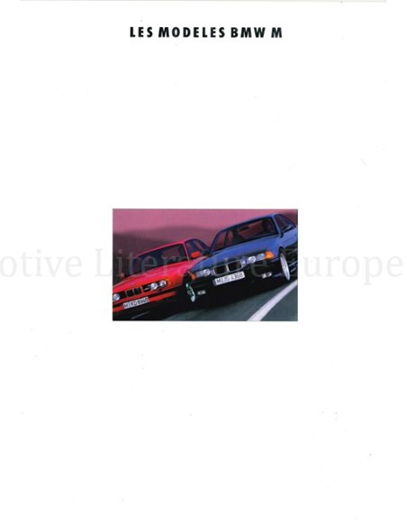 1993 BMW M SERIE PROGRAMMA BROCHURE FRANS
