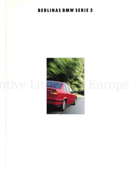 1991 BMW 3 SERIE SEDAN BROCHURE SPAANS