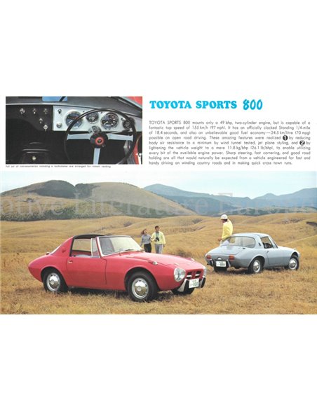1968 TOYOTA 800 SPORT BROCHURE ENGLISCH