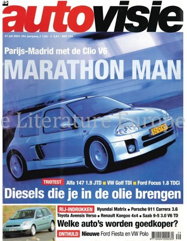 2001 AUTOVISIE MAGAZIN 15 NIEDERLÄNDISCH