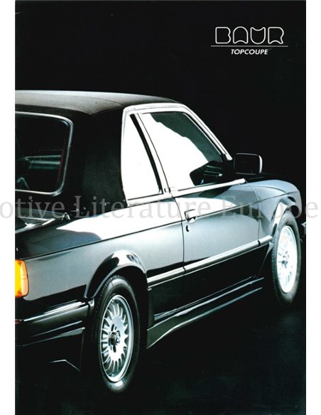 1985 BMW 3 SERIES BAUR TOPCOUPE BROCHURE GERMAN