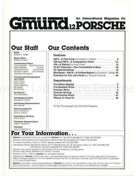 GMÜND, AN ITERNATIONAL MAGAZINE ON PORSCHE (No.12)