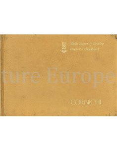 1976 ROLLS ROYCE / BENTLEY CORNICHE INSTRUCTIEBOEKJE ENGELS