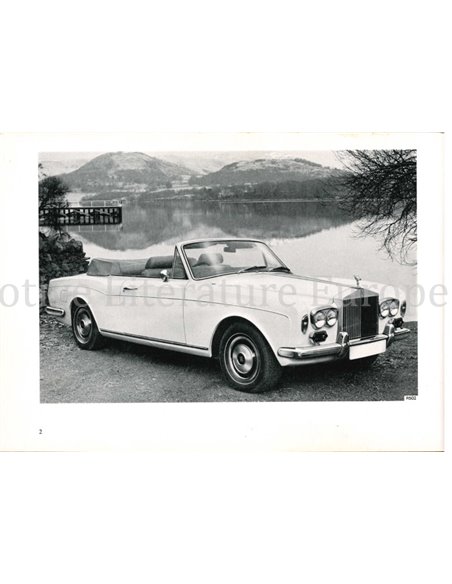 1976 ROLLS ROYCE / BENTLEY CORNICHE OWNERS MANUAL ENGLISH