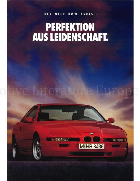 1992 BMW 8 SERIES BROCHURE DUITS