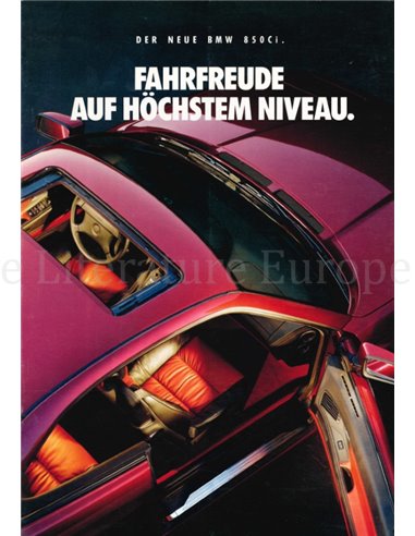 1992 BMW 8 SERIES BROCHURE GERMAN