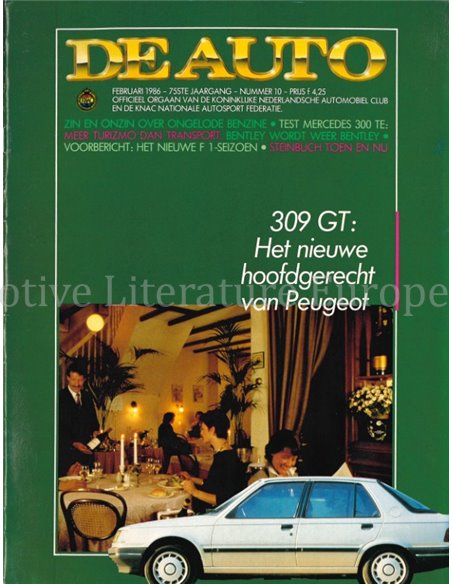 1986 DE AUTO MAGAZINE 10 DUTCH