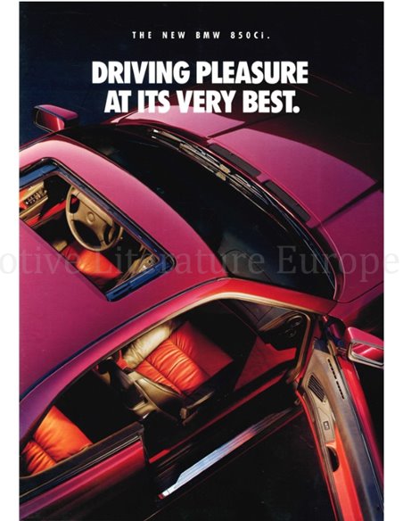 1992 BMW 8 SERIES BROCHURE ENGELS