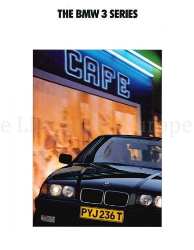 1992 BMW 3 SERIE BROCHURE ENGELS