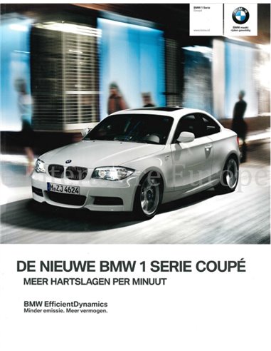 2011 BMW 1 SERIES COUPÉ BROCHURE DUTCH