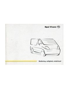 2001 OPEL VIVARO INSTRUCTIEBOEKJE NEDERLANDS