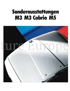 1989 BMW M3 CABRIOLET M5 SONDERAUSSTATTUNGEN PROSPEKT DEUTSCH