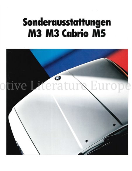 1989 BMW M3 CABRIOLET M5 SONDERAUSSTATTUNGEN PROSPEKT DEUTSCH