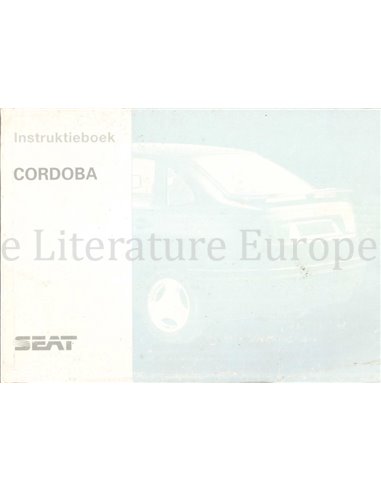 1996 SEAT CÓRDOBA INSTRUCTIEBOEKJE NEDERLANDS
