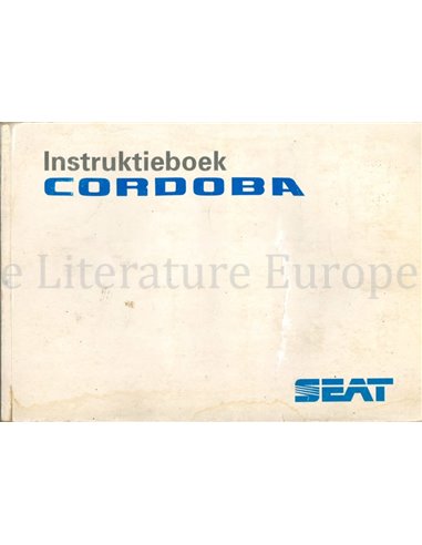 1994 SEAT CÓRDOBA BETRIEBSANLEITUNG NIEDERLÄNDISCH 