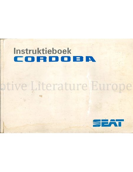 1994 SEAT CÓRDOBA BETRIEBSANLEITUNG NIEDERLÄNDISCH 