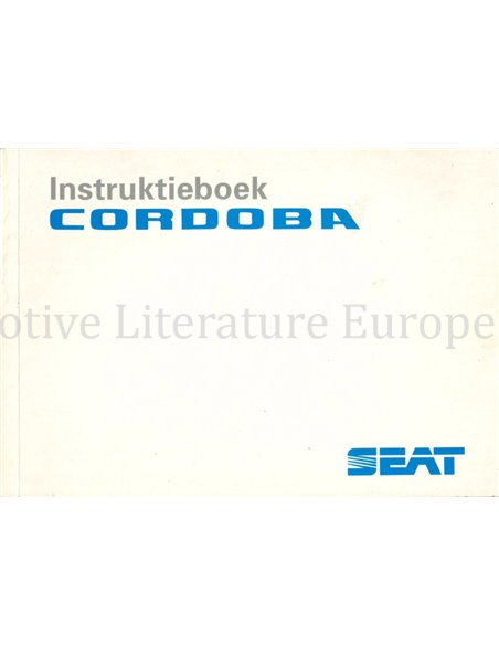 1994 SEAT CÓRDOBA BETRIEBSANLEITUNG NIEDERLÄNDISCH 