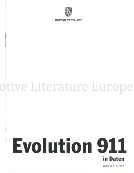 1998 PORSCHE 911 CARRERA HARDCOVER PROSPEKT DEUTSCH