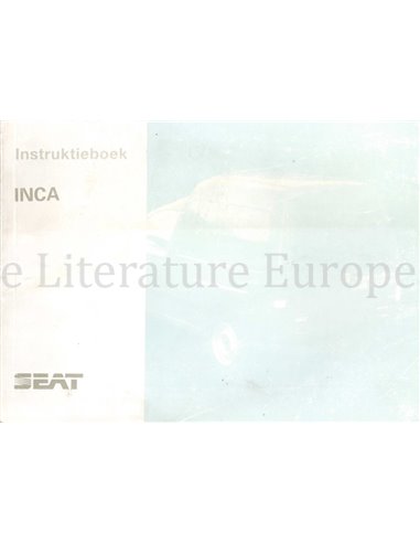 1997 SEAT INCA BETRIEBSANLEITUNG NIEDERLÄNDISCH 
