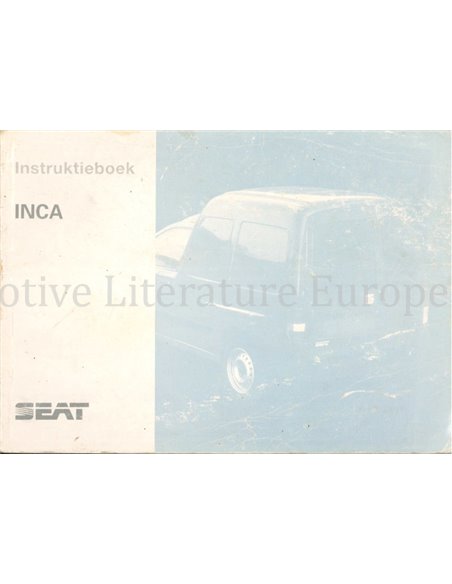 1996 SEAT INCA INSTRUCTIEBOEKJE NEDERLANDS