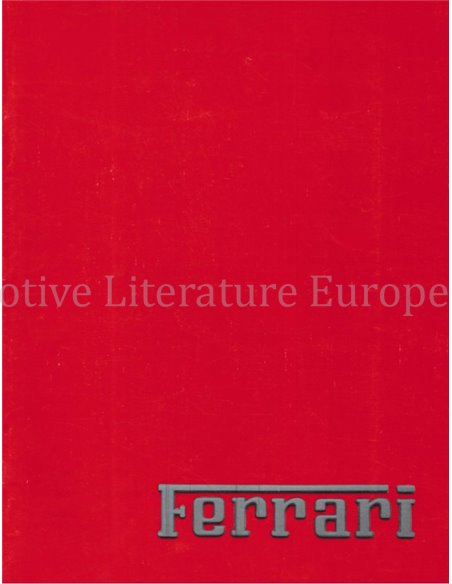 1988 FERRARI PROGRAMMA BROCHURE FRANS 508/88