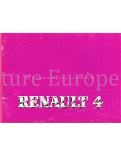 1982 RENAULT 4 INSTRUCTIEBOEKJE FRANS