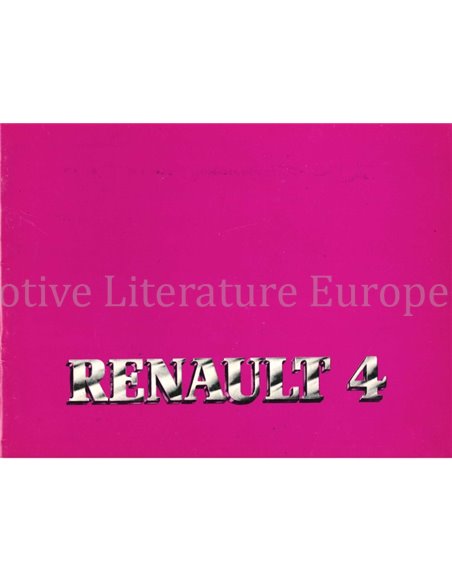 1983 RENAULT 4 INSTRUCTIEBOEKJE NEDERLANDS