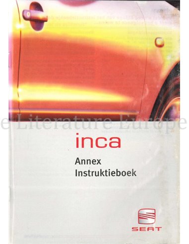2001 SEAT INCA QUICK OWNERS MANUAL DUTCH