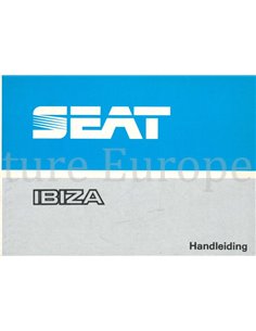 1988 SEAT IBIZA INSTRUCTIEBOEKJE NEDERLANDS